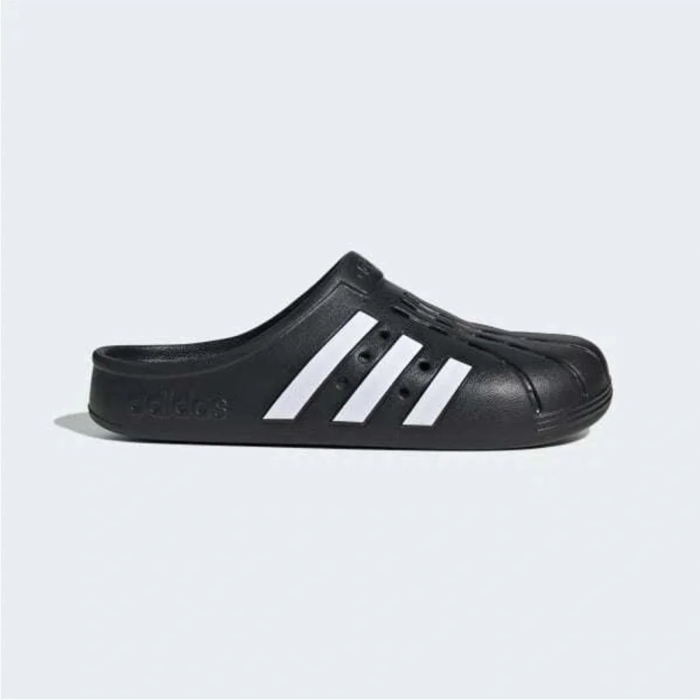 Adidas Adilette Clogs Aqua Water Slide Sandals Black White